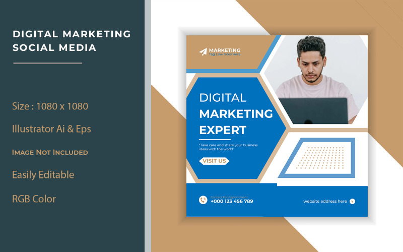 Digital marketing social media template design