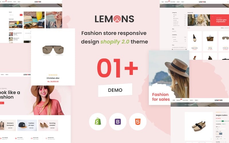 Lemons – адаптивна тема Shopify для стилю життя, моди