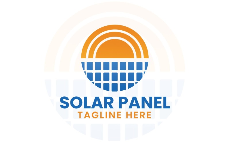 Logotipo del panel solar - Energía renovable