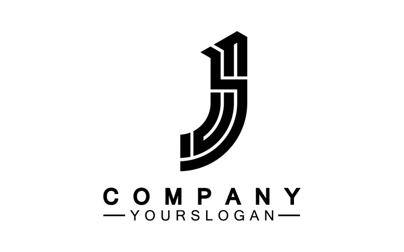 J ilk harf logo vektörü v23