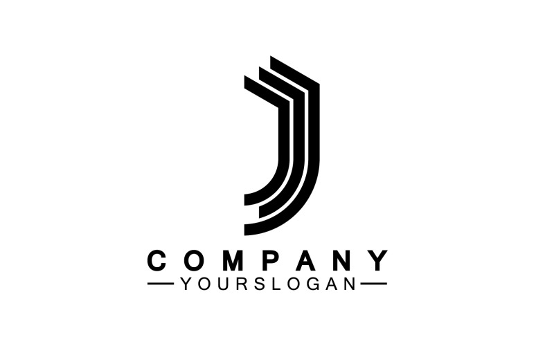J ilk harf logo vektörü v6