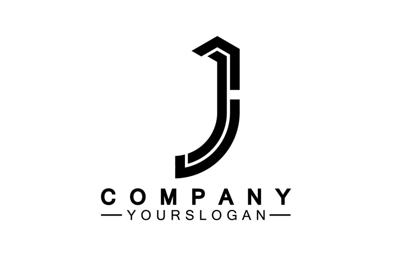 J ilk harf logo vektörü v9