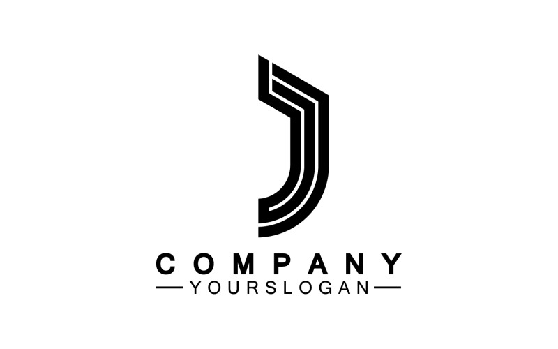 J vettore logo lettera iniziale v5