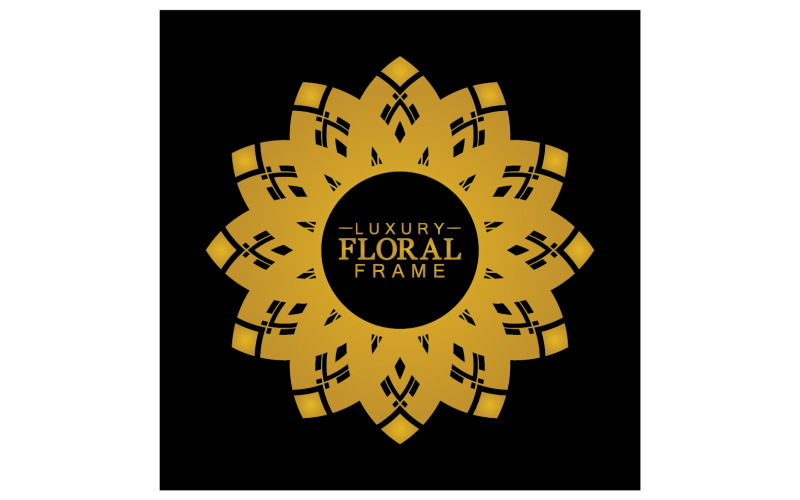 Mandala fiore ornamento modello logo vettoriale v14