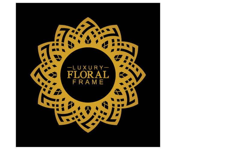 Mandala fleur ornement modèle logo vecteur v17