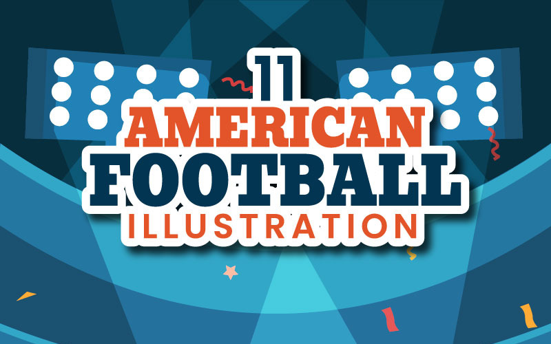 11 Ilustração vetorial de futebol americano