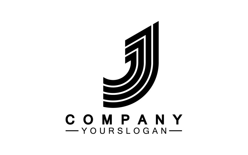 J ilk harf logo vektörü v39