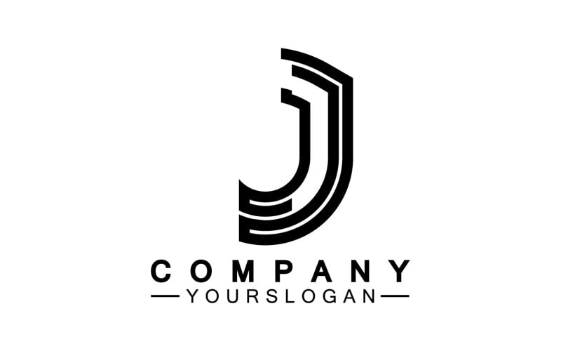 J initial letter logo vector v50