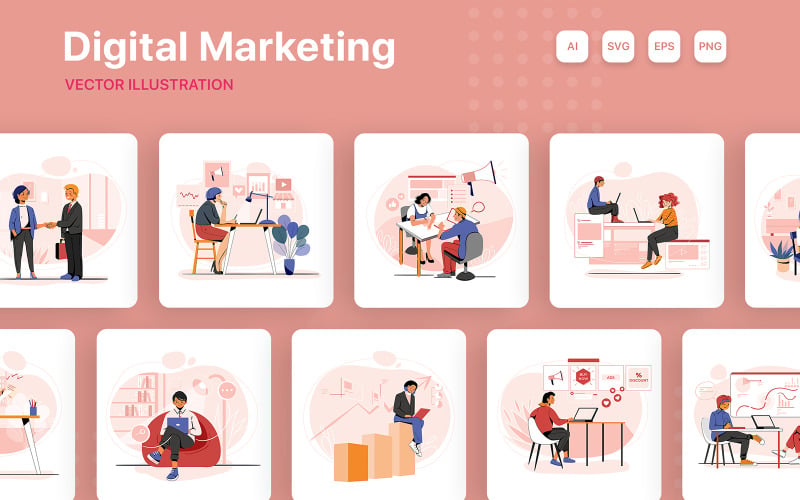 M207_ Digital Marketing Illustration Pack