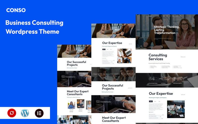 Conso - Tema de WordPress para consultoría empresarial