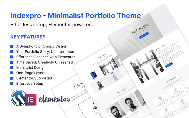 Indexpro — minimalistyczny motyw portfolio