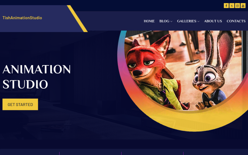 TishAnimationStudio - Tema de WordPress para estudio de animación
