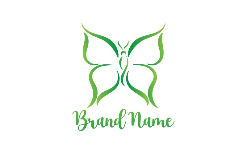 Gradiënt vlinder logo ontwerp