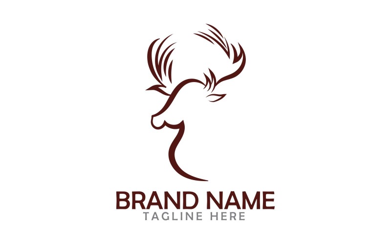 Креативный дизайн логотипа оленя - бренд