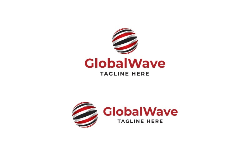 Logo Global Wave Sphère Globale World Connect Earth Link