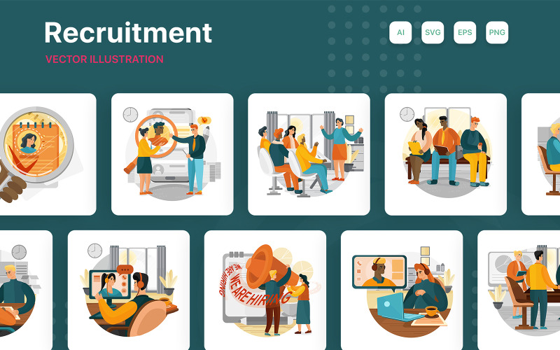 M232_ Pack d'illustrations de recrutement