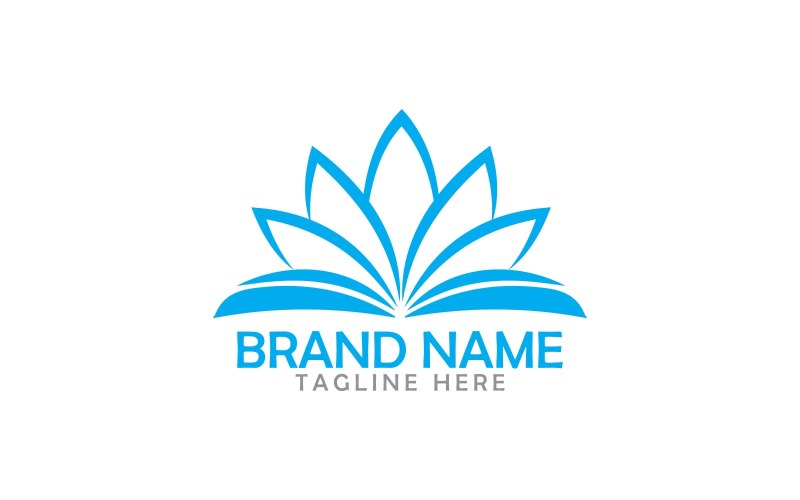 Tulp boek creatief logo ontwerp
