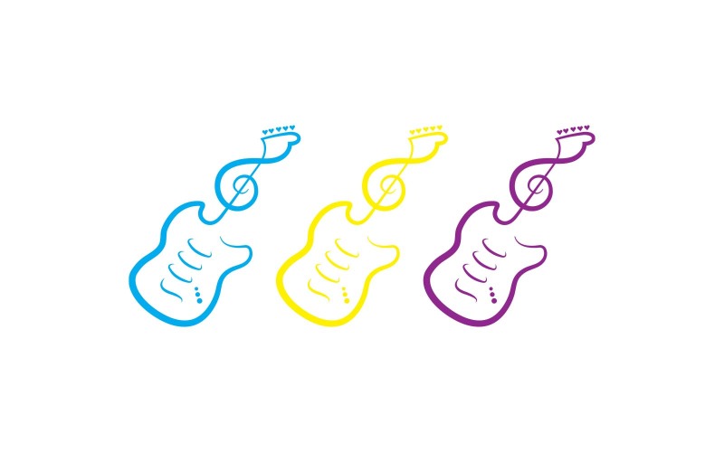 Creative Guitar Logo design - Märke
