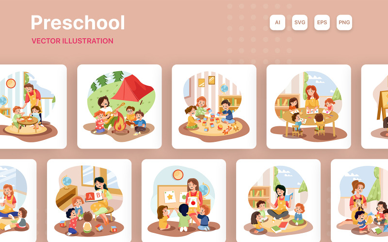 M235_ Pack d'illustrations préscolaires