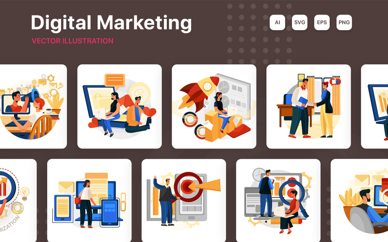 M238_ Digitális marketing illusztrációs csomag