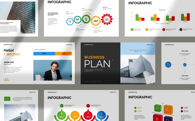 Apresentação em PowerPoint do plano de negócios ,,.