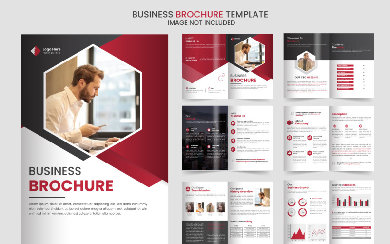 Conception de brochure de profil d'entreprise vectorielle Brochure de conception créative Modèle polyvalent avec couverture