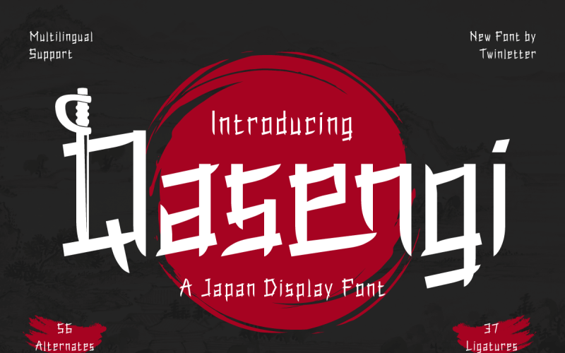 Qasengi | Anzeige japanischer Schriftarten
