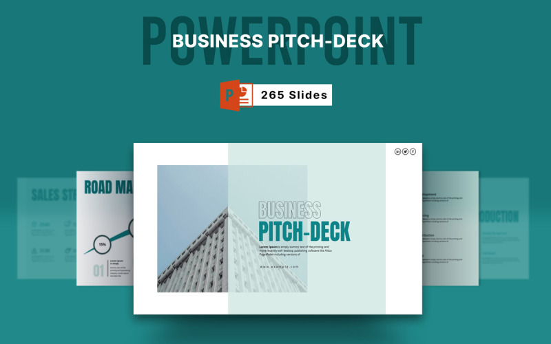 Шаблон бизнес-презентации Pitch Deck.
