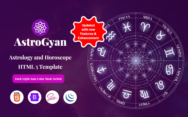 AstroGyan - 占星术和星座 HTML 5 模板