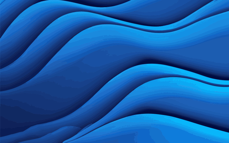 Diseño de banner abstracto de ondas de papel azul oscuro