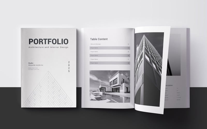 Architecture Interior Portfolio Template Design
