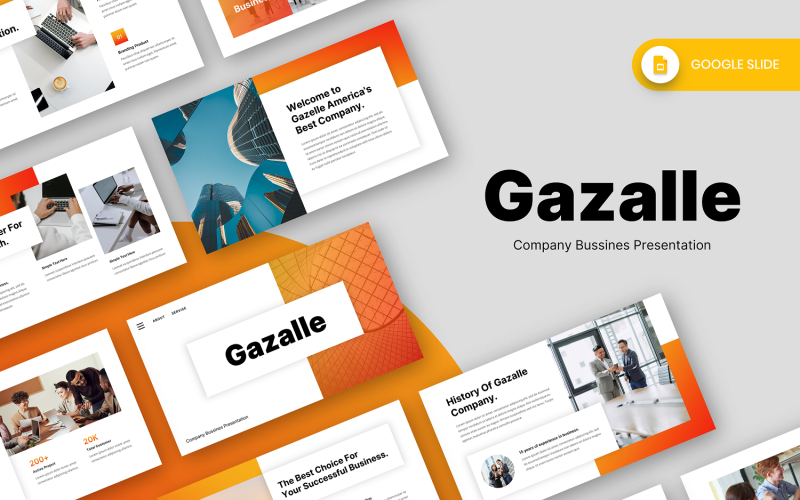 Gazalle - Bedrijf Zakelijk Google-diasjabloon