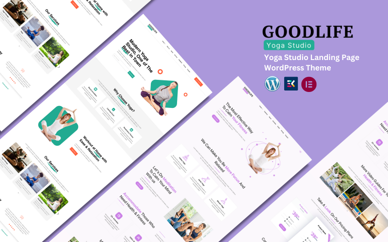 GoodLife — целевая страница WordPress для йоги и медитации