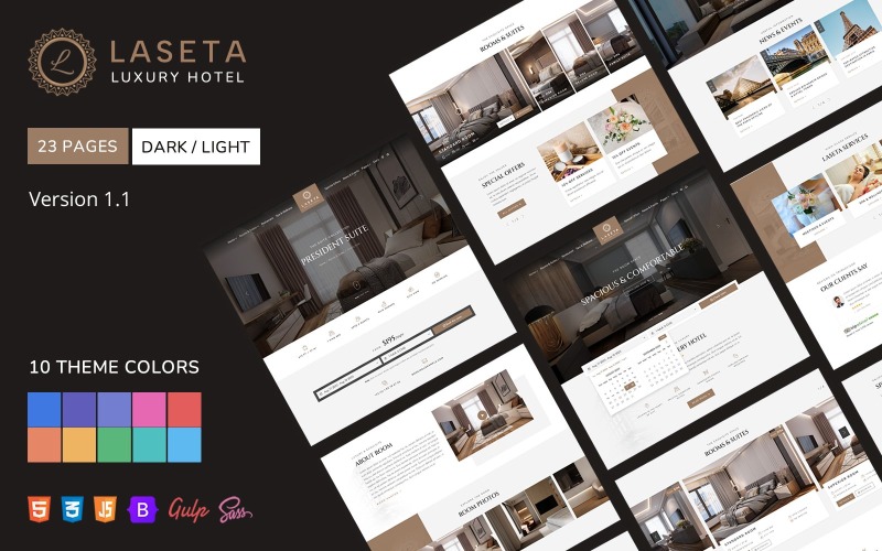 Laseta - Premium Hotel Bootstrap Mall