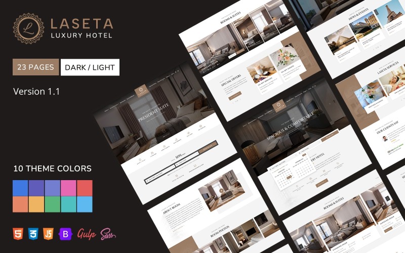 Laseta - Premium Hotel Bootstrap-sjabloon