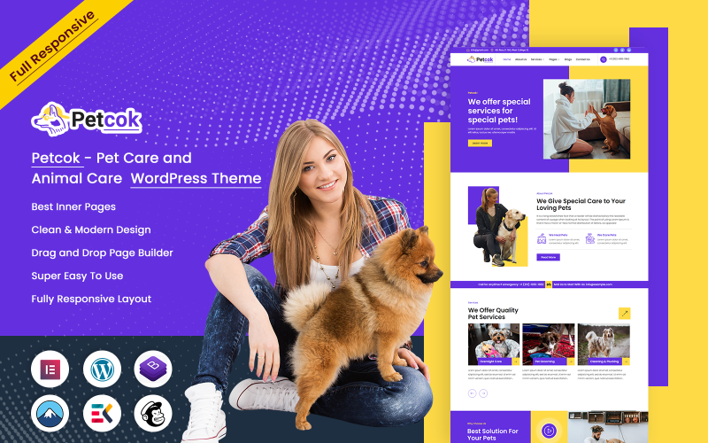 Petcok - Tema de WordPress para el cuidado de mascotas y animales