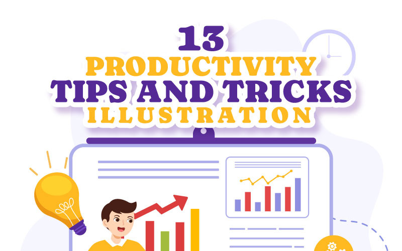13 Produktivitätstipps und Trickillustrationen
