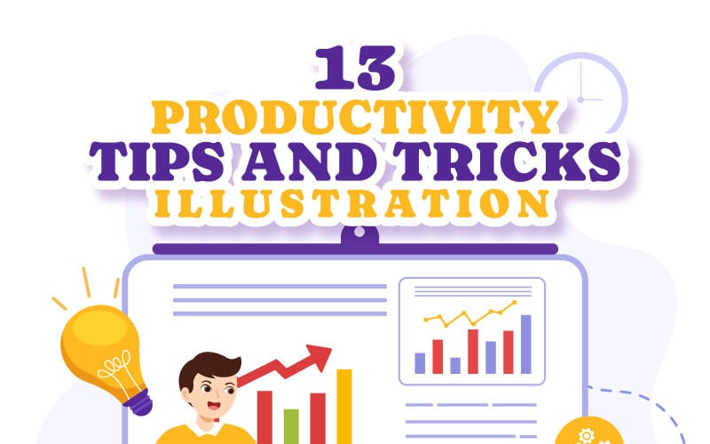 13 Produktivitetstips och trickillustration