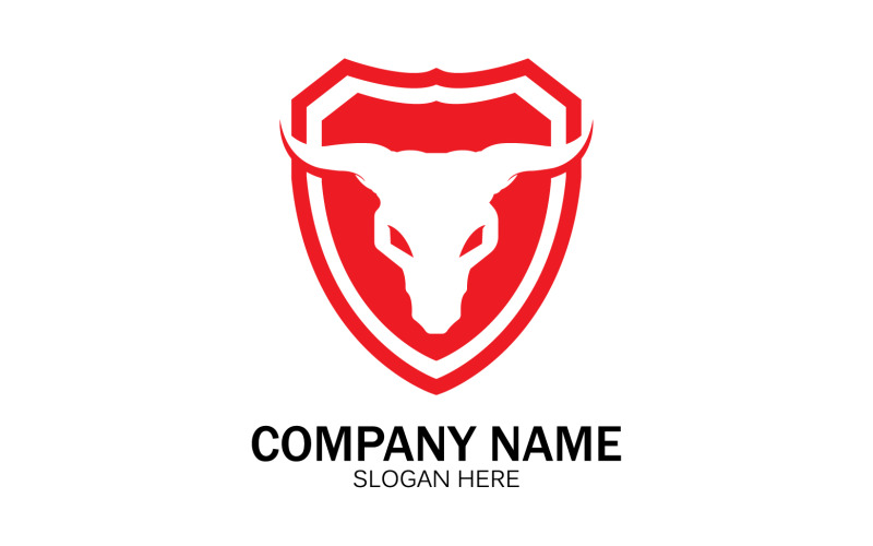 Тварина Bull голова значок векторний логотип v2