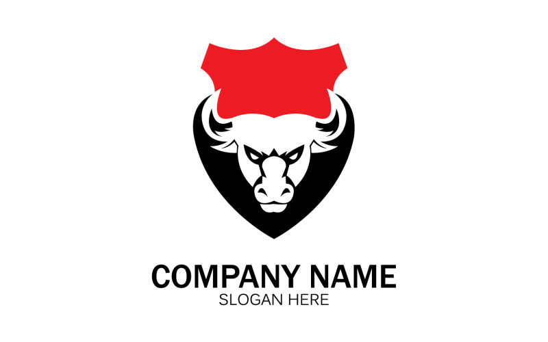 Animal Bull head icon logo vektor v52