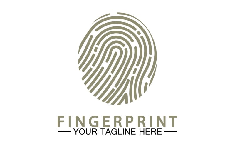 Fingerprint security lock logo vector v12
