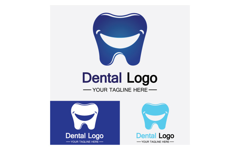 Gezondheid tandheelkundige zorg logo pictogram vector v28