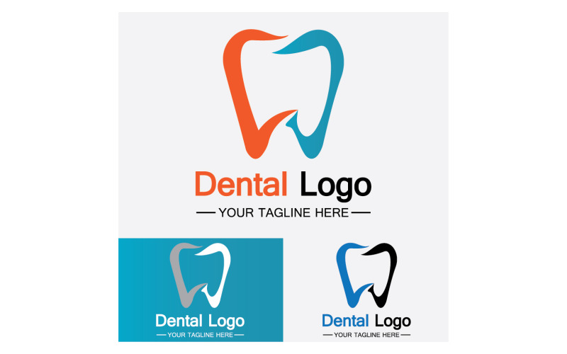 Salute cure odontoiatriche logo icona vettore v20