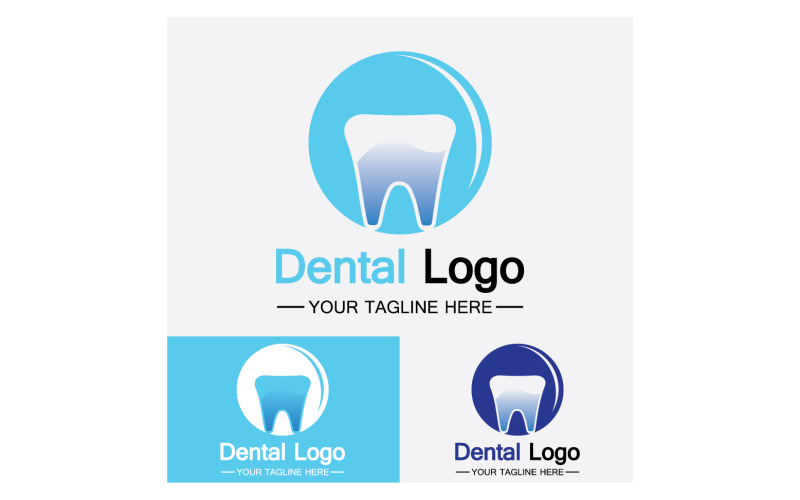 Вектор значка логотипа стоматологической помощи v41