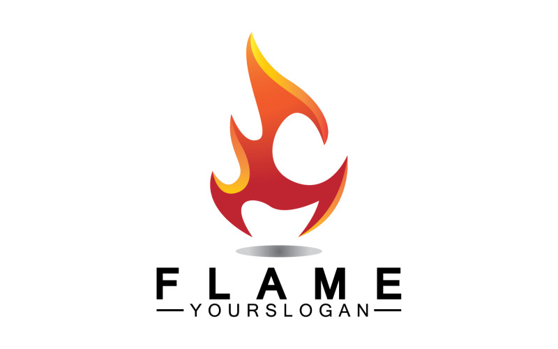 Vetor de logotipo de chama de fogo quente v29