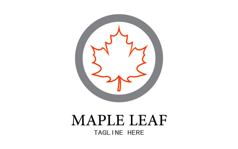 Leaf Mapple vector logo icon v25 #355072 - TemplateMonster