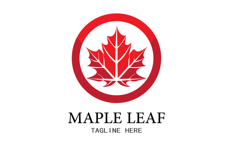 Leaf Mapple vector logo icon v34 #355088 - TemplateMonster