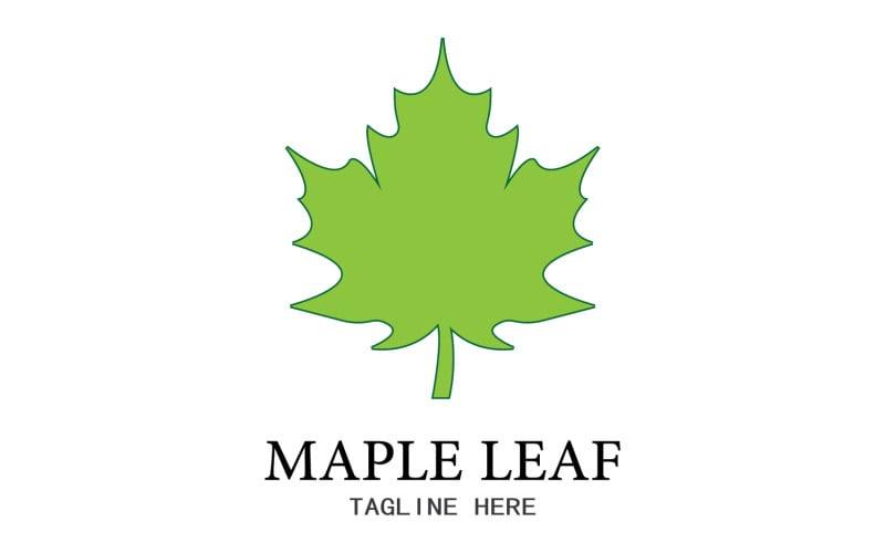 Leaf Mapple векторний логотип значок v1