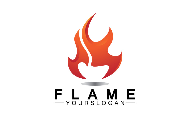 Vetor de logotipo de chama de fogo quente v41