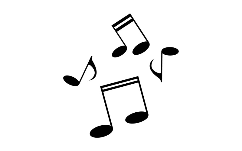 Müzik Çalar not vektör logo simgesi v14